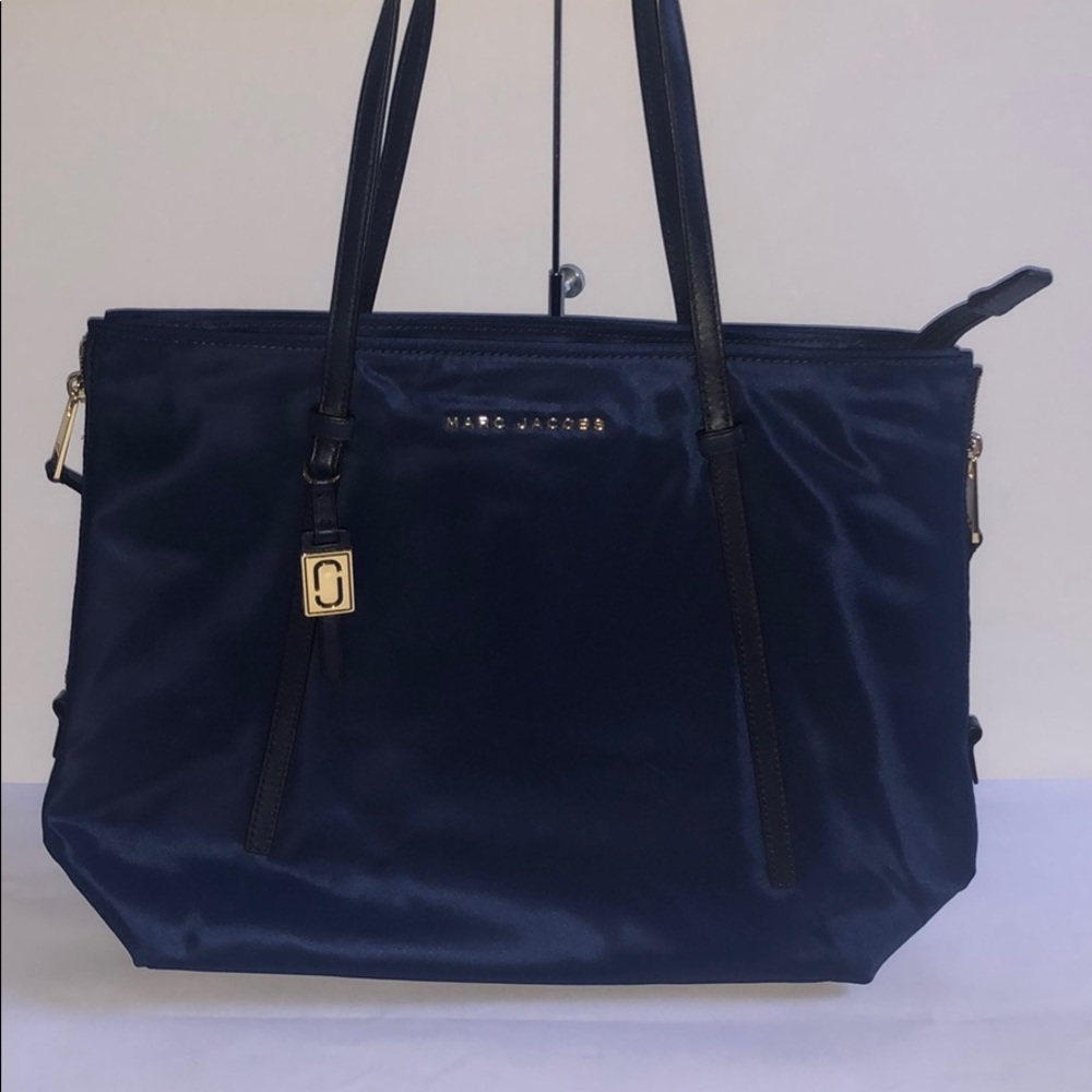Marc Jacobs shopping midnight blue nylon tote